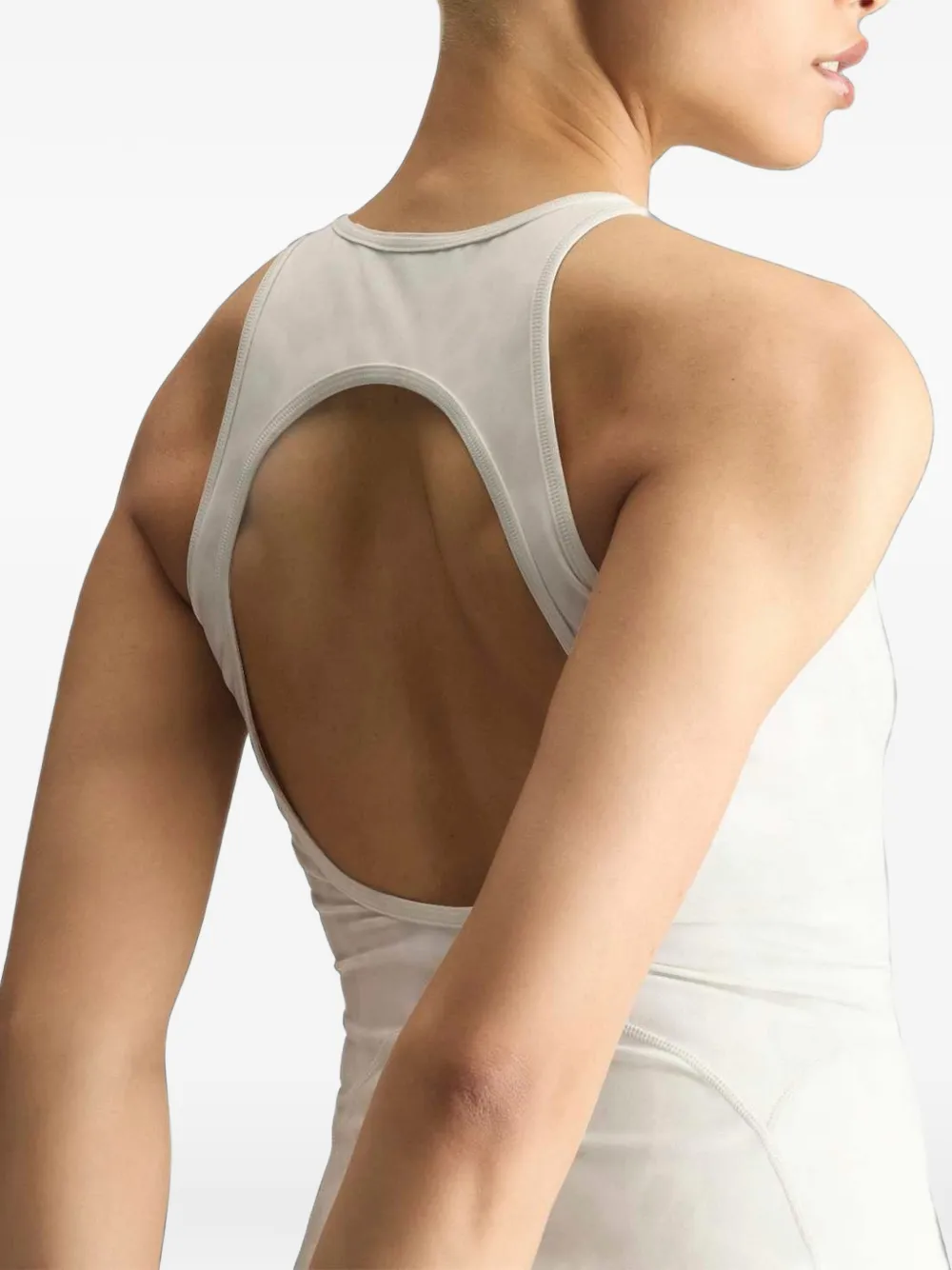 adidas by Stella McCartney Jurk met uitgesneden details en logoprint Beige