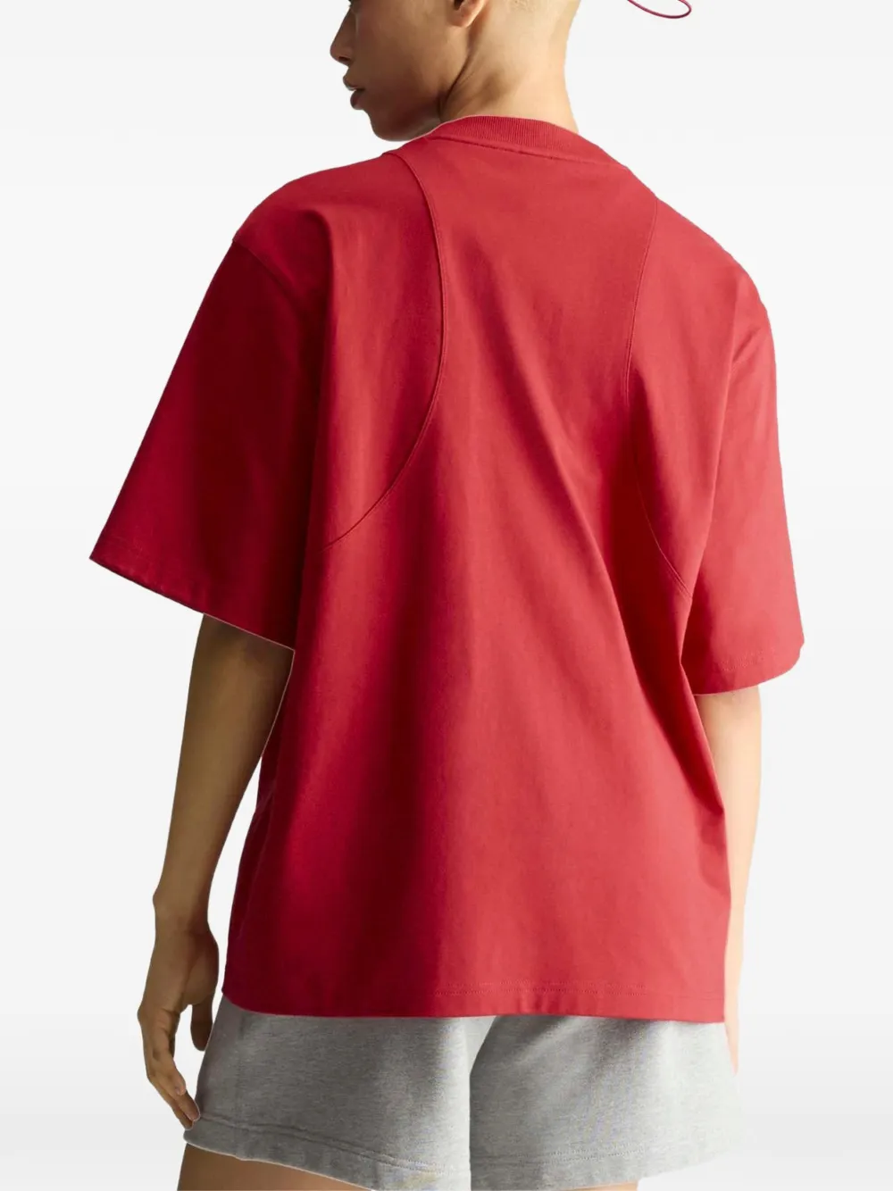 adidas by Stella McCartney T-shirt met logoprint Rood