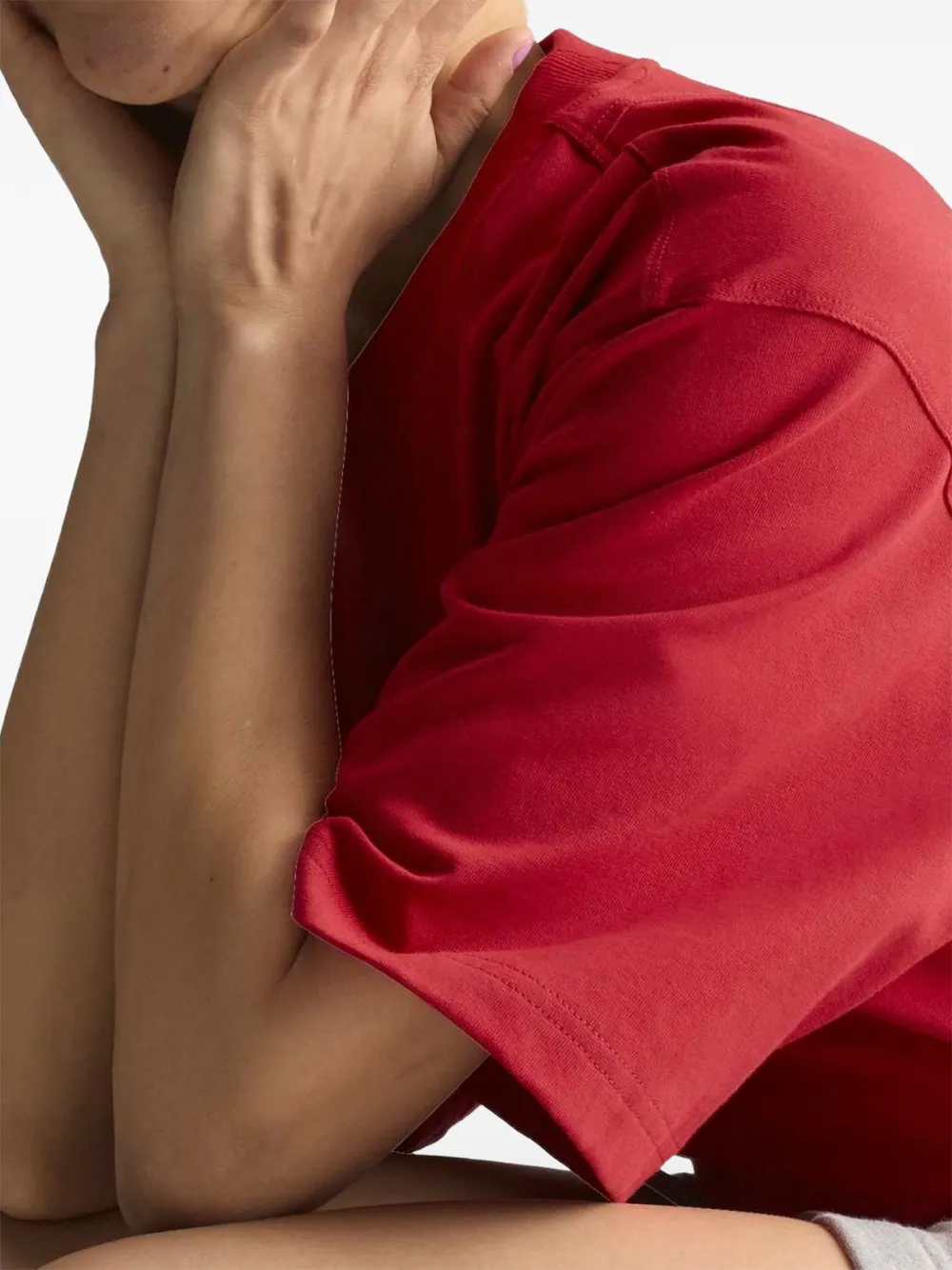 adidas by Stella McCartney T-shirt met logoprint Rood