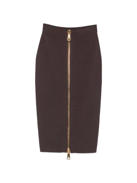Elisabetta Franchi front-zip pencil midi skirt