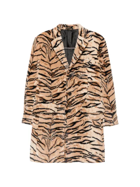 Reveres 1949 tiger-print notched-lapel coat