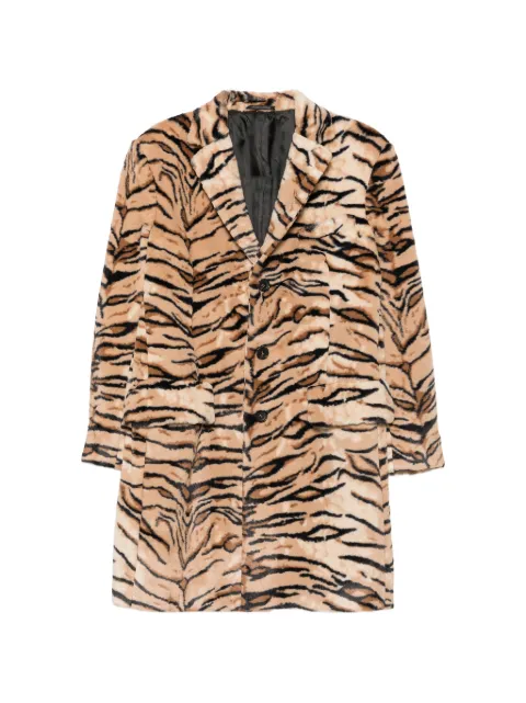 Reveres 1949 tiger-print notched-lapel coat