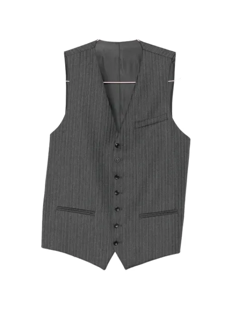 Reveres 1949 pinstripe-pattern buckle-strap gilet