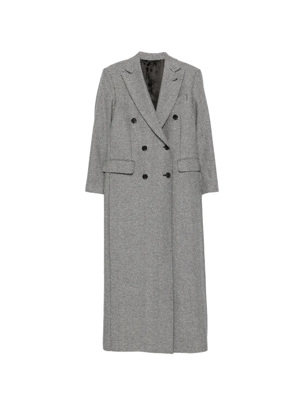 ERALDO herringbone double-breasted coat - Grau