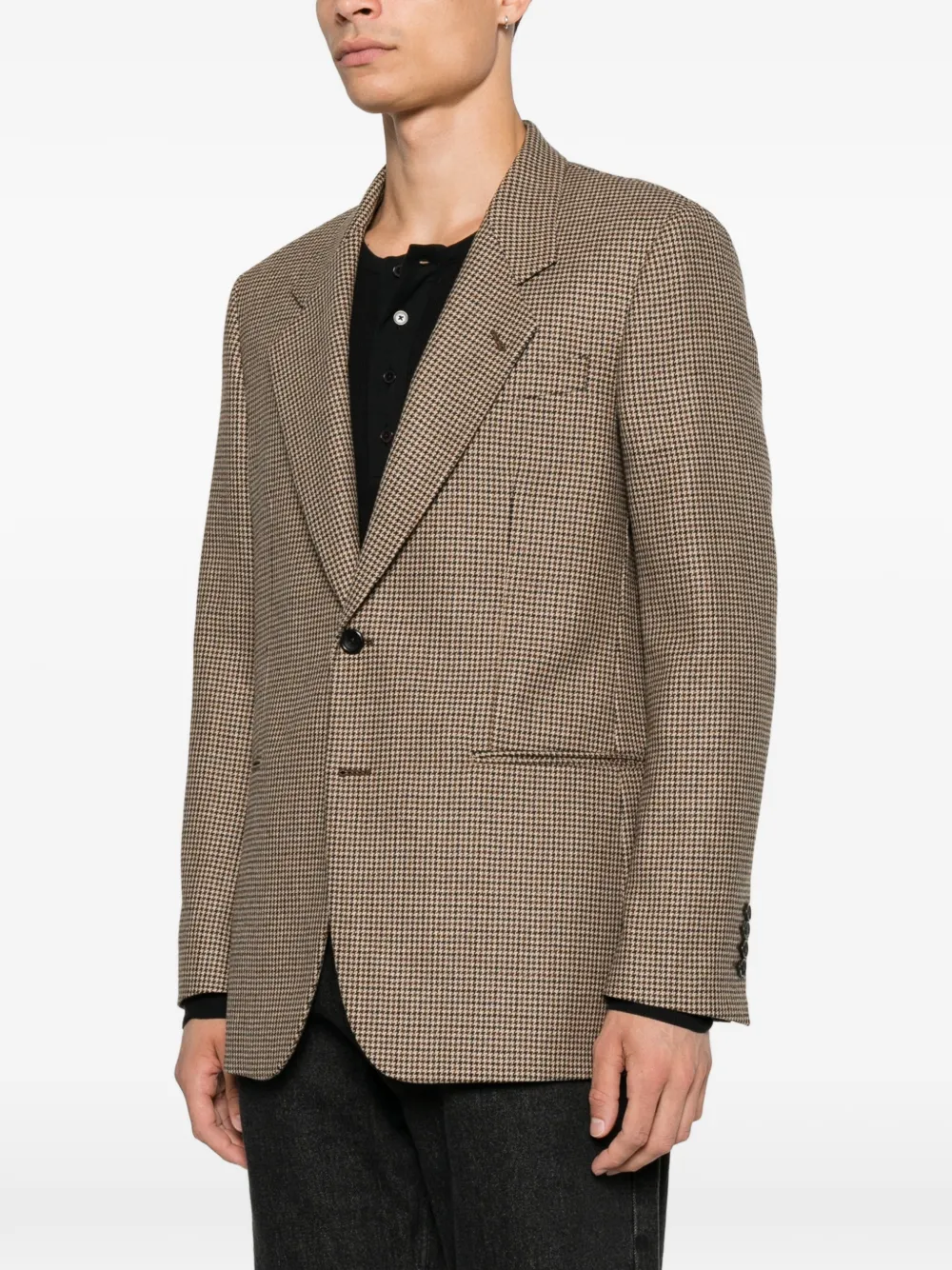 Reveres 1949 Blazer met pied-de-poule print Bruin