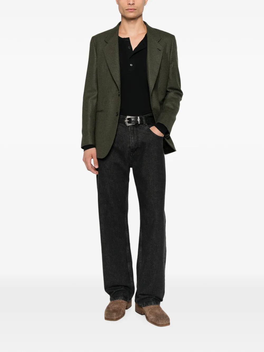 Reveres 1949 Blazer met pied-de-poule print Groen