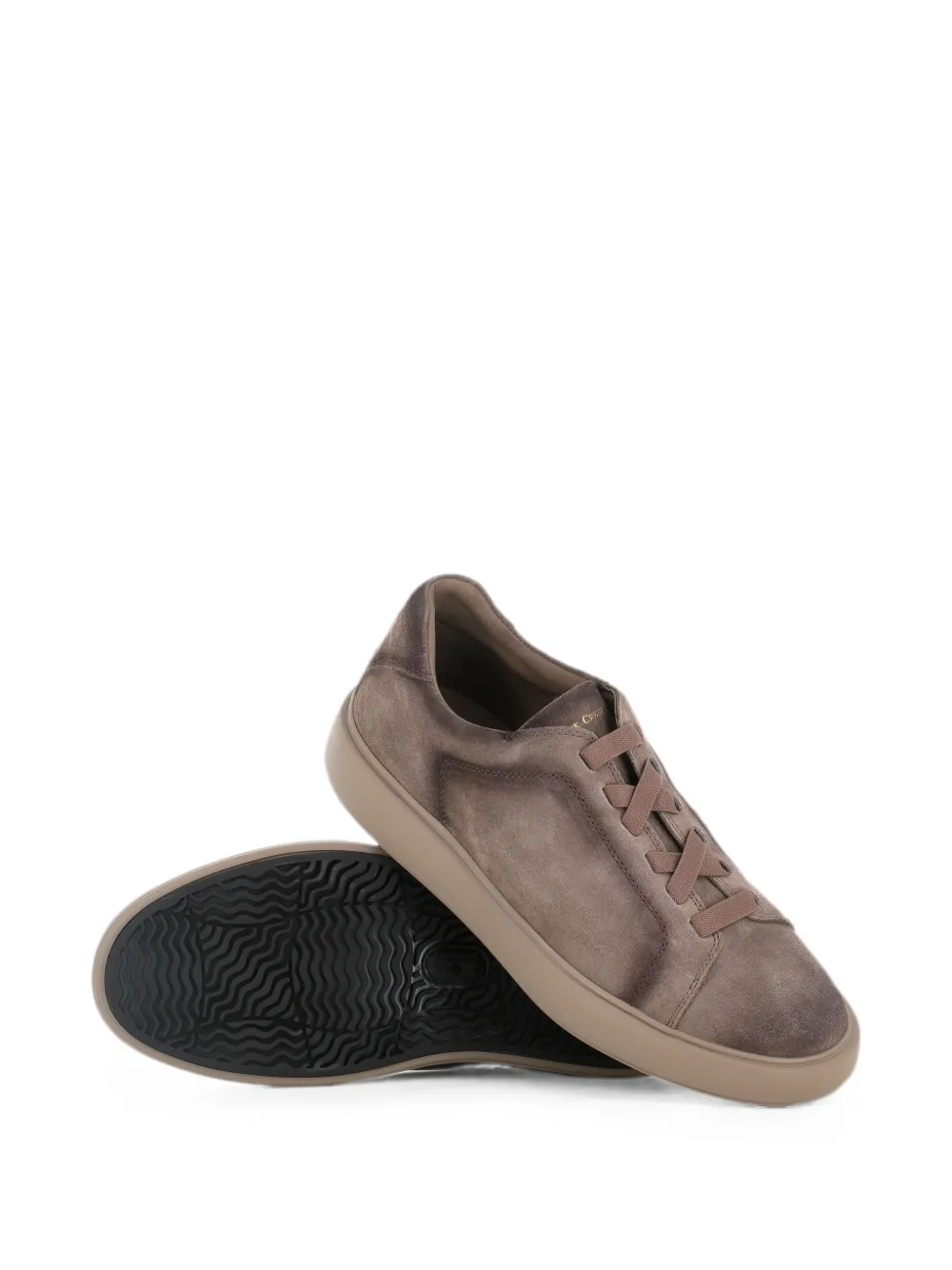 Officine Creative logo-print suede sneakers Grijs