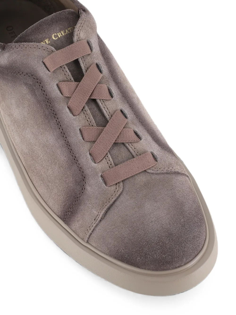 Officine Creative logo-print suede sneakers Grijs