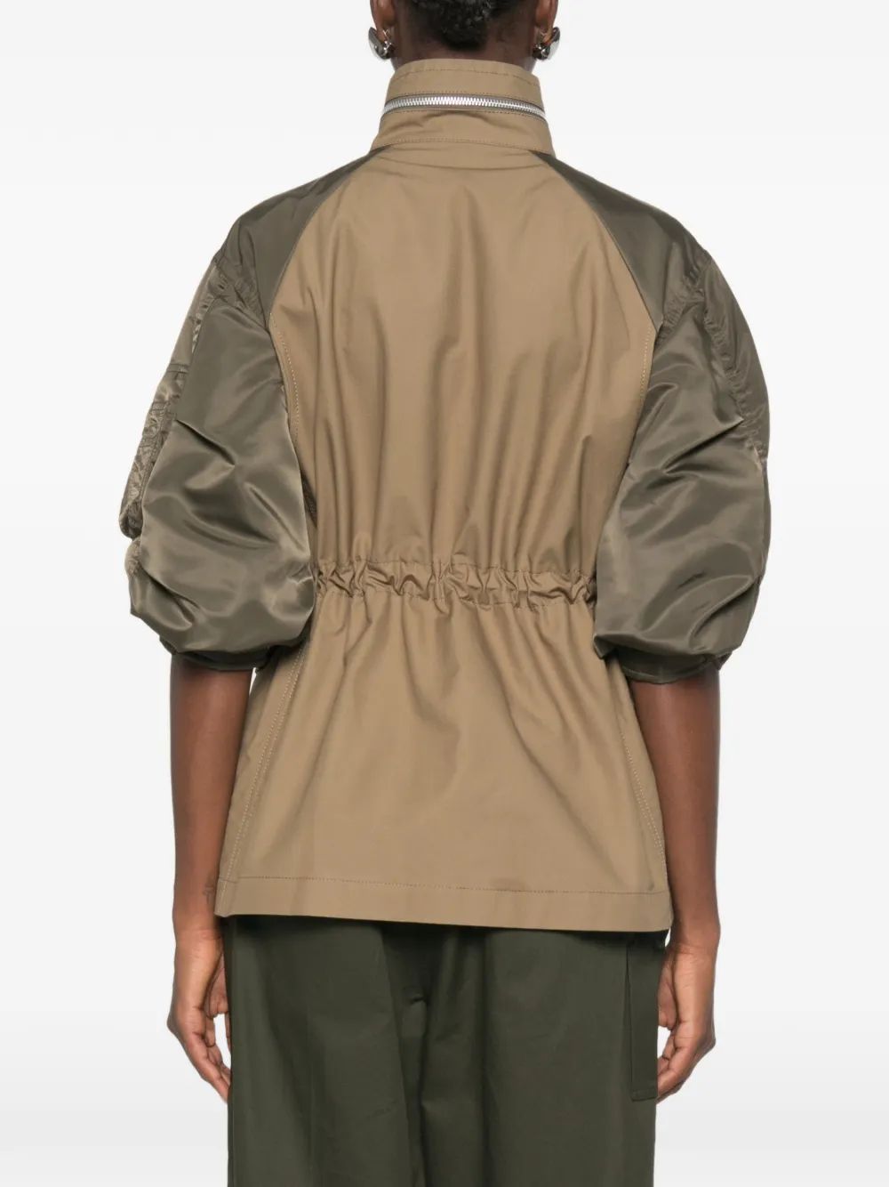 sacai Jack met trekkoordtaille Groen