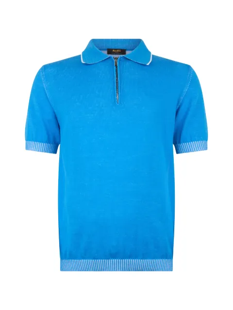 Moorer Coty-Sic zip-collar knit polo shirt
