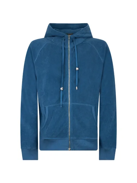 Moorer Melvin terry-cloth zip-up hoodie