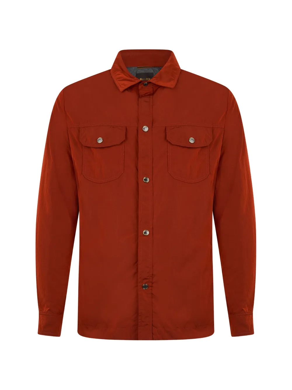 Moorer press-stud shirt jacket | Orange | Image 1