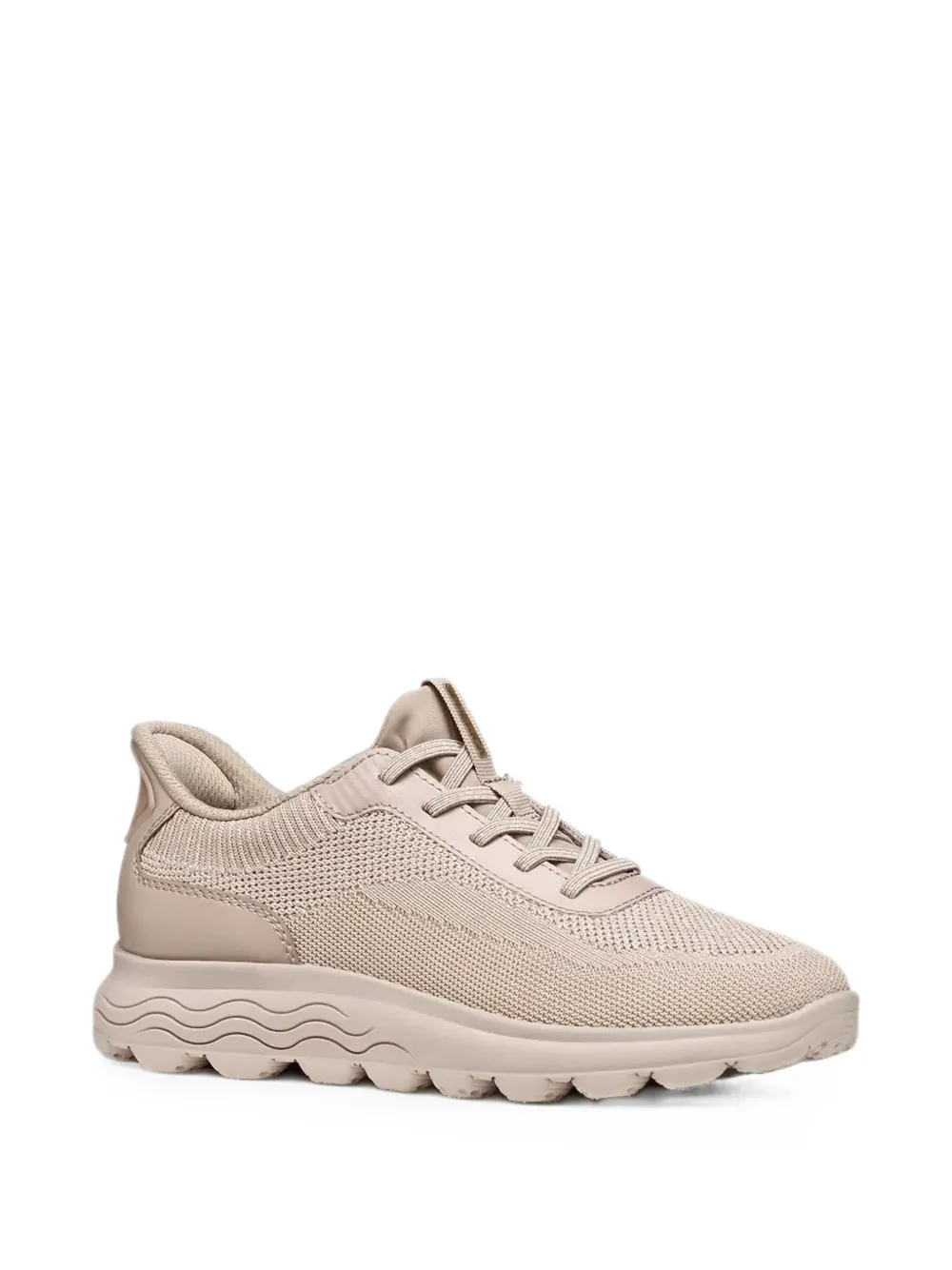 Geox Spherica knit lace-up sneakers Beige