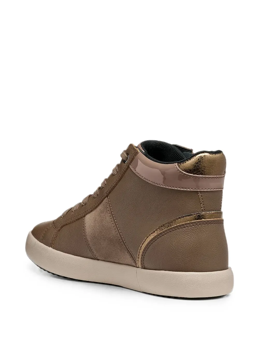 Geox Blomiee panelled high-top sneakers Bruin