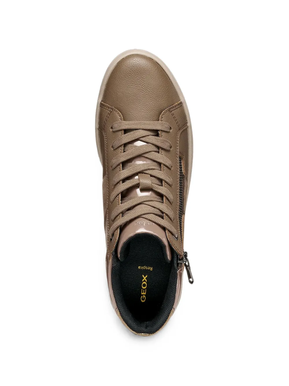 Geox Blomiee panelled high-top sneakers Bruin