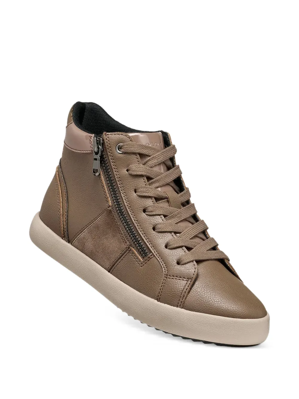 Geox Blomiee panelled high-top sneakers Bruin
