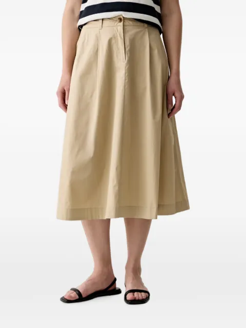 Gant pleated A-line midi skirt