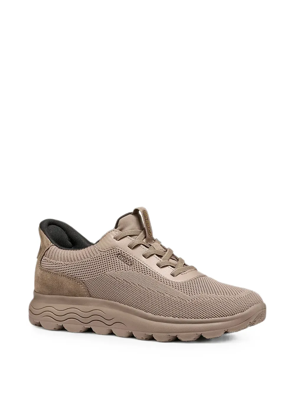 Geox Spherica panelled knit sneakers Beige