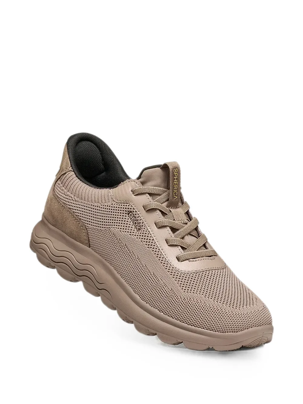 Geox Spherica panelled knit sneakers Beige