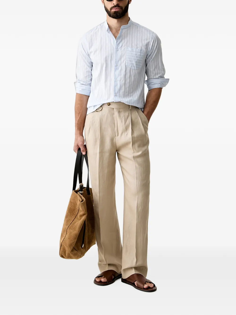 Gant Linnen pantalon Beige