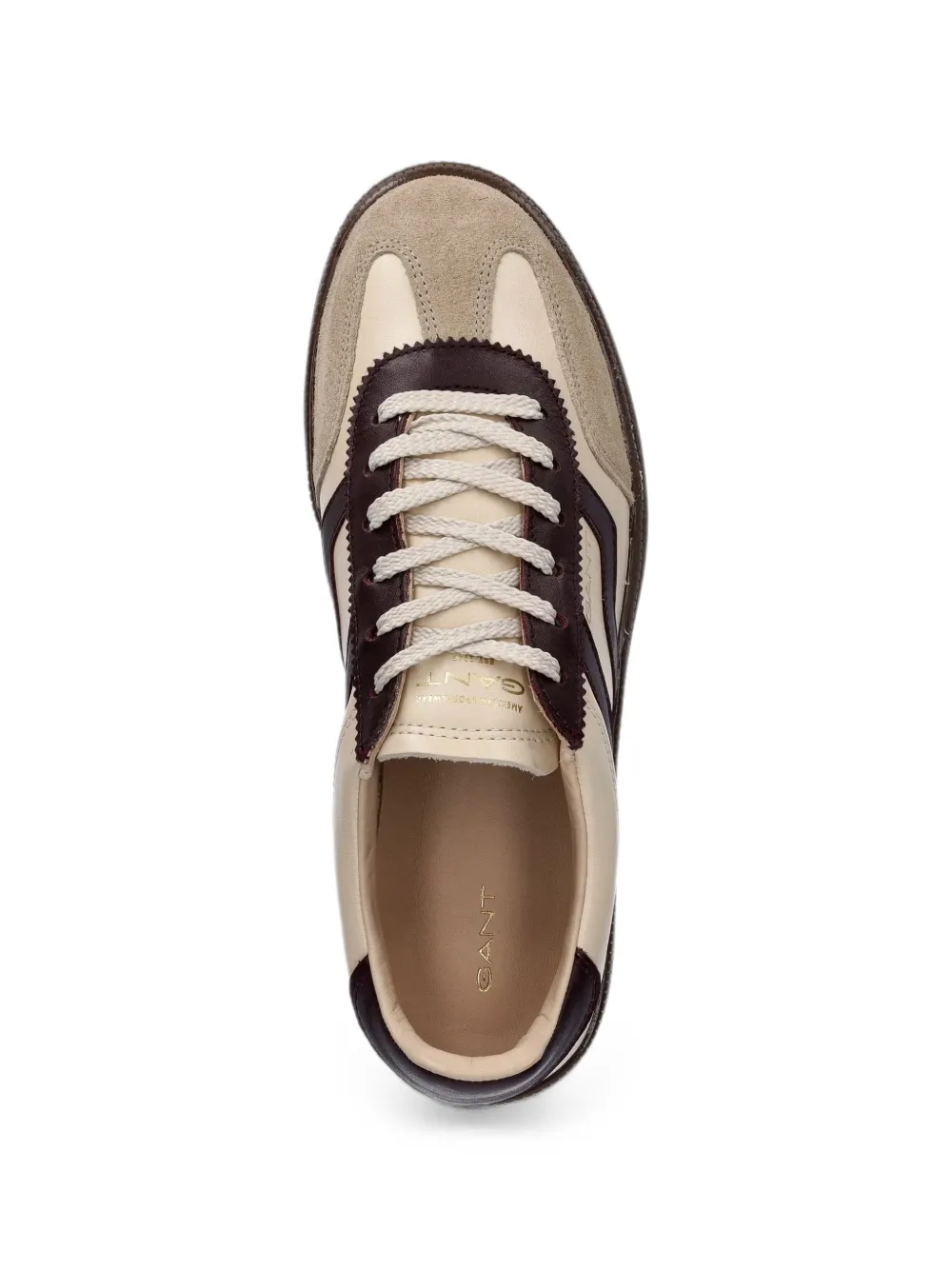 Gant leather suede-panel sneakers Beige