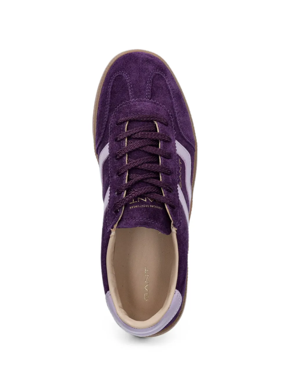 Gant suede logo-print sneakers Paars