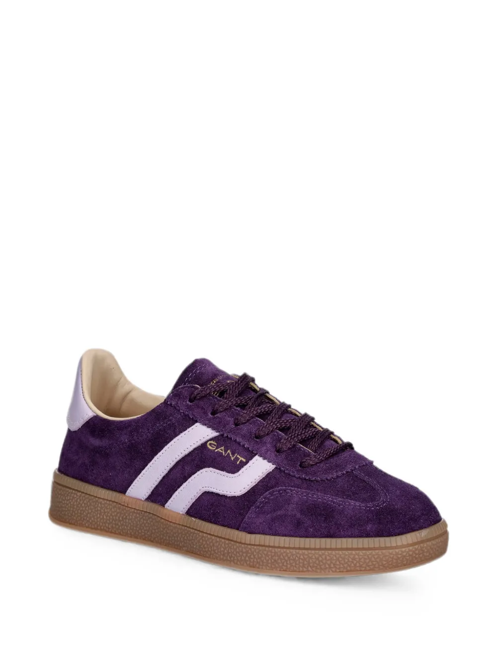 Gant suede logo-print sneakers Paars