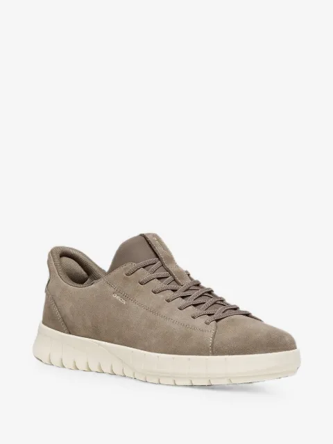 Geox suede panelled sneakers