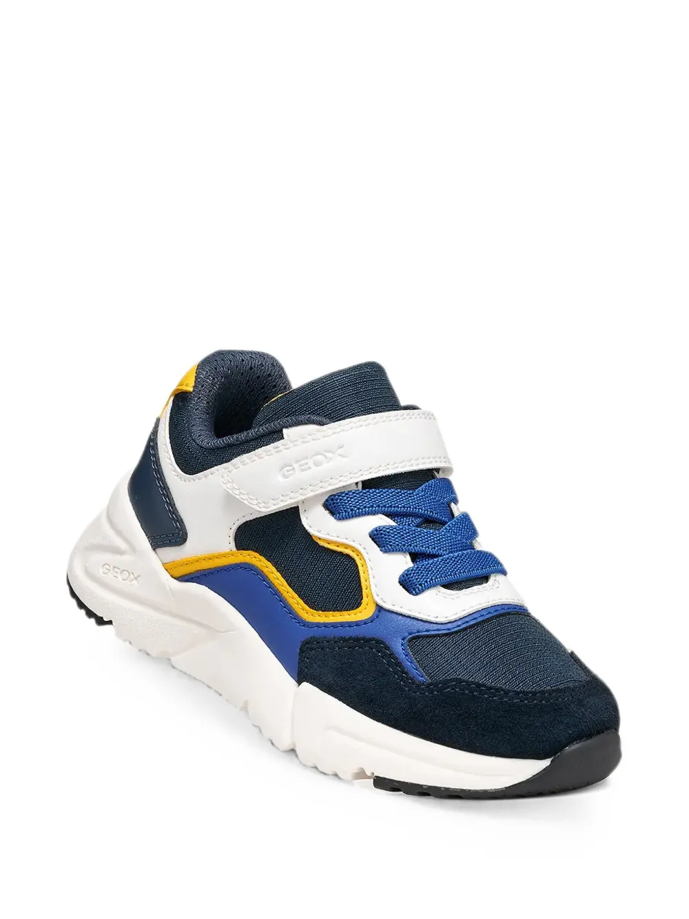 Geox Kids panelled touch-strap sneakers Blauw