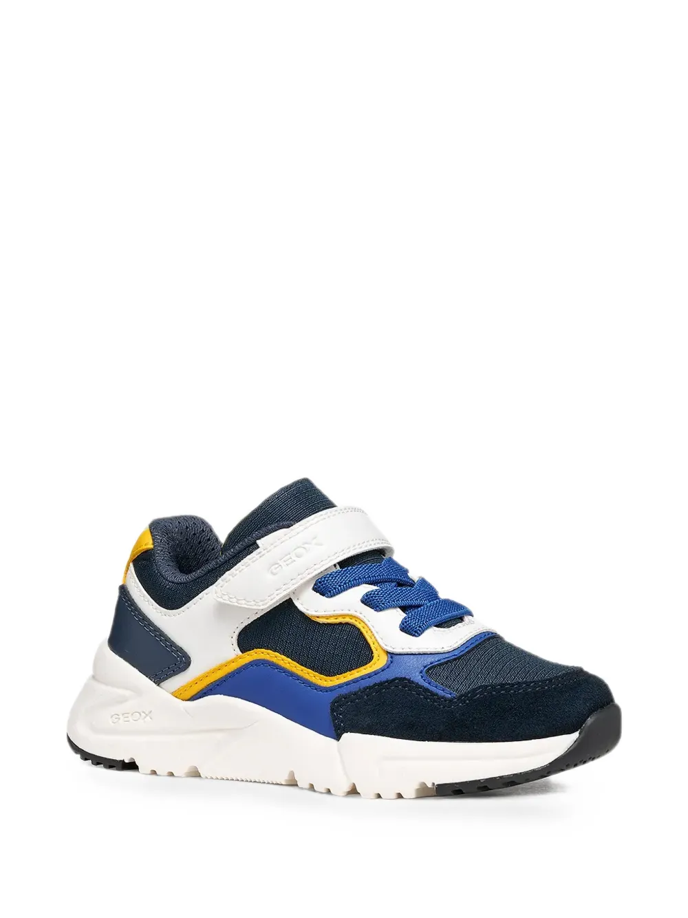 Geox Kids panelled touch-strap sneakers Blauw