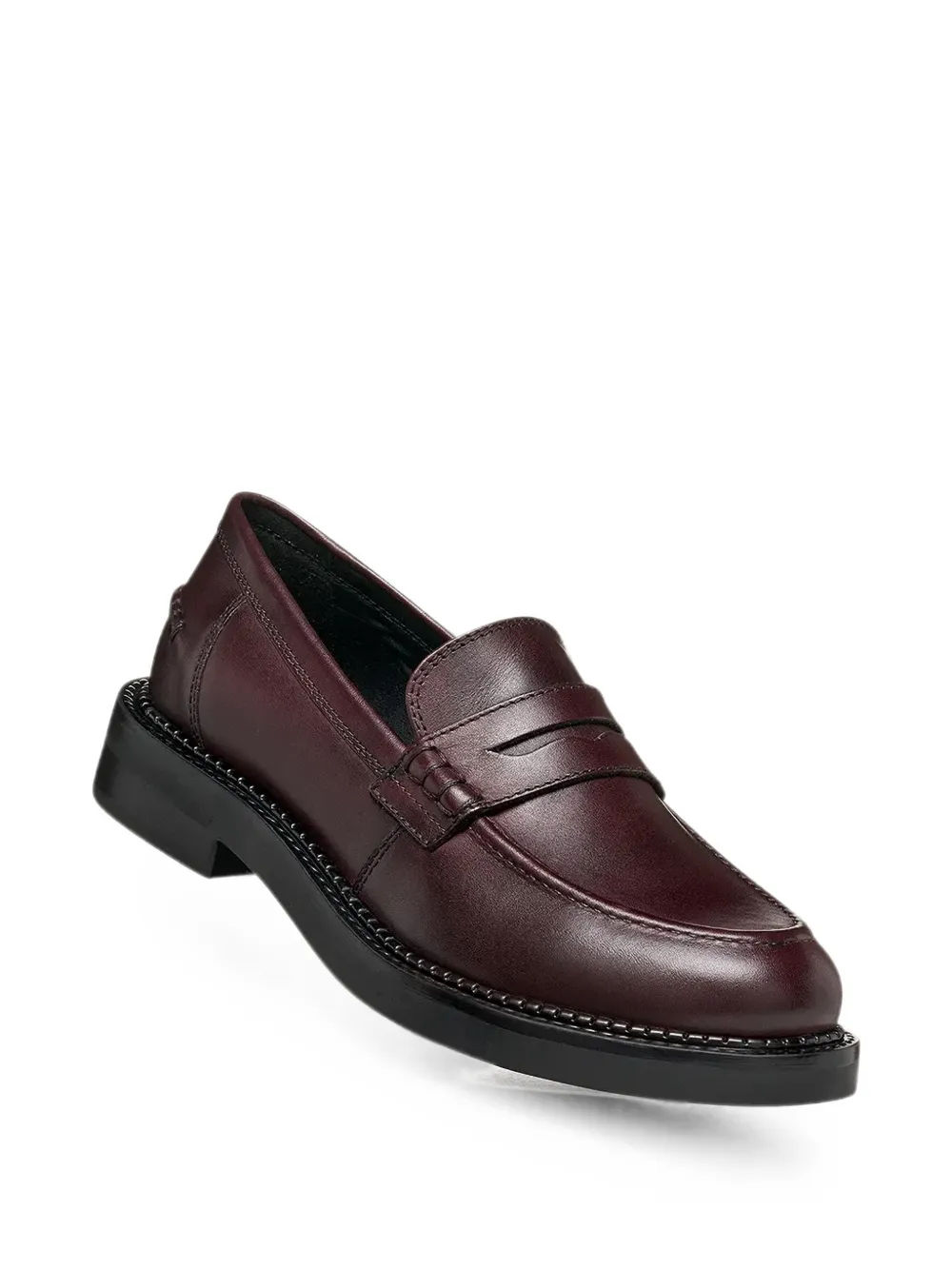 Geox leather penny loafers Rood