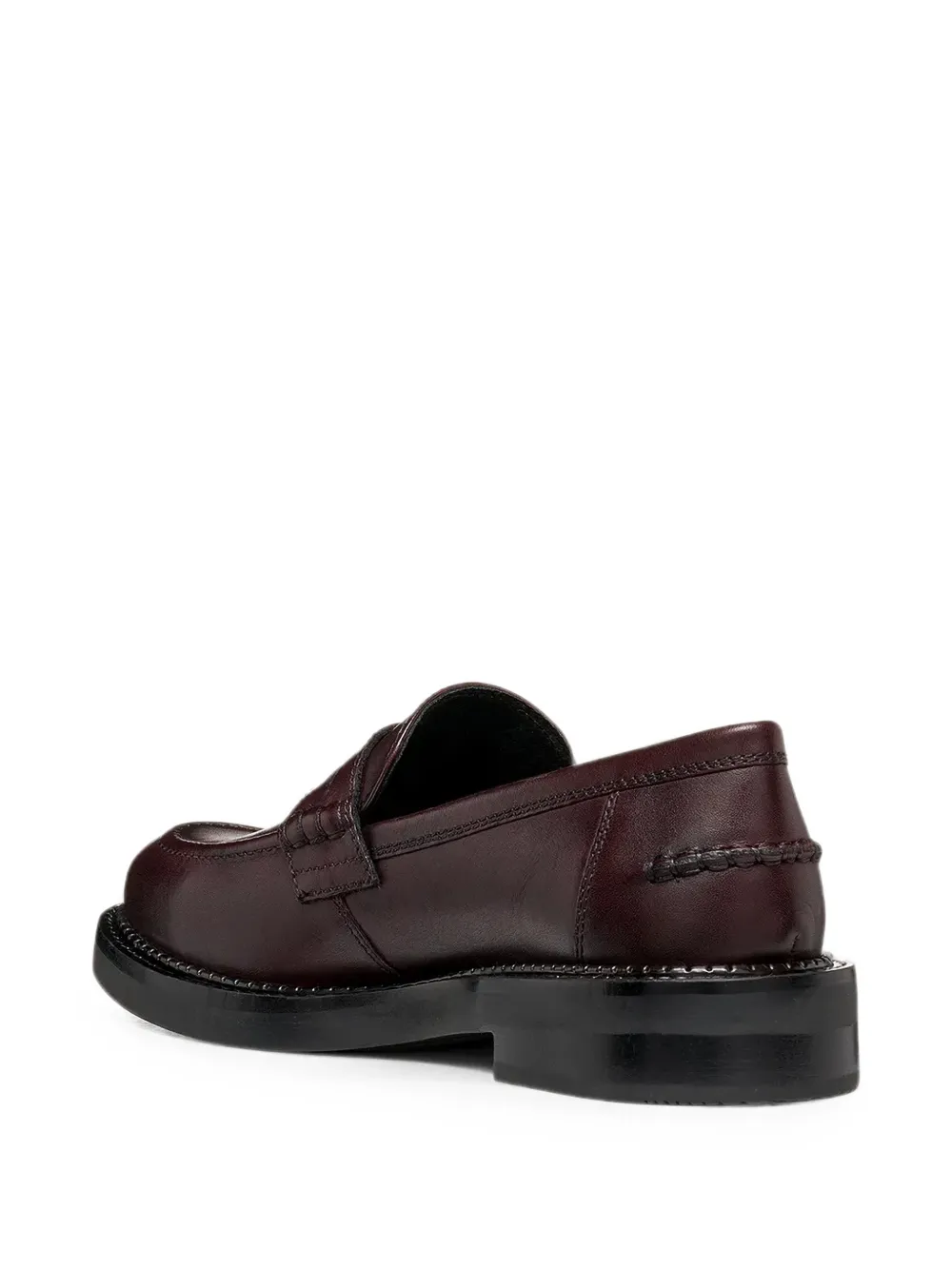 Geox leather penny loafers Rood