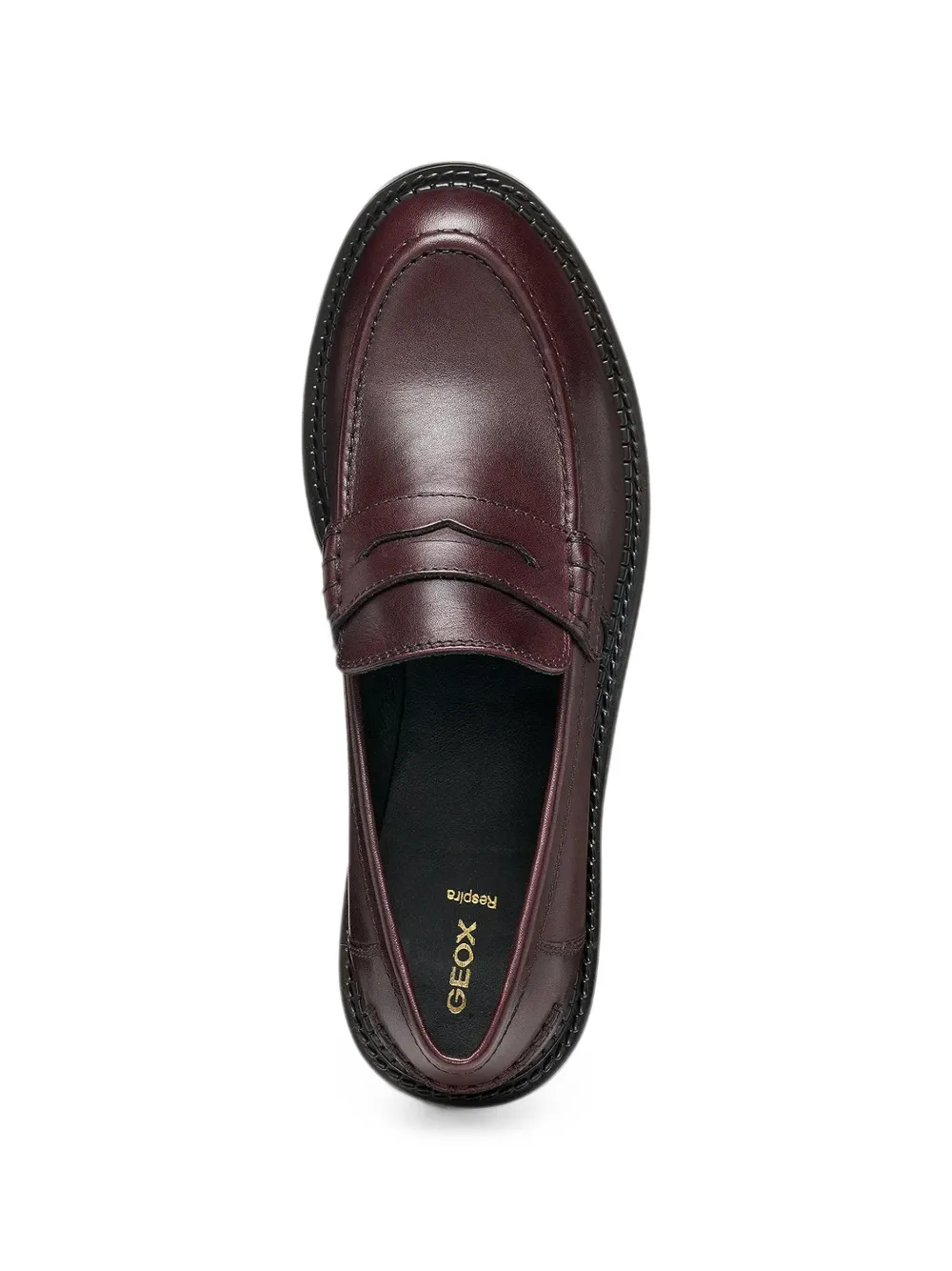 Geox leather penny loafers Rood
