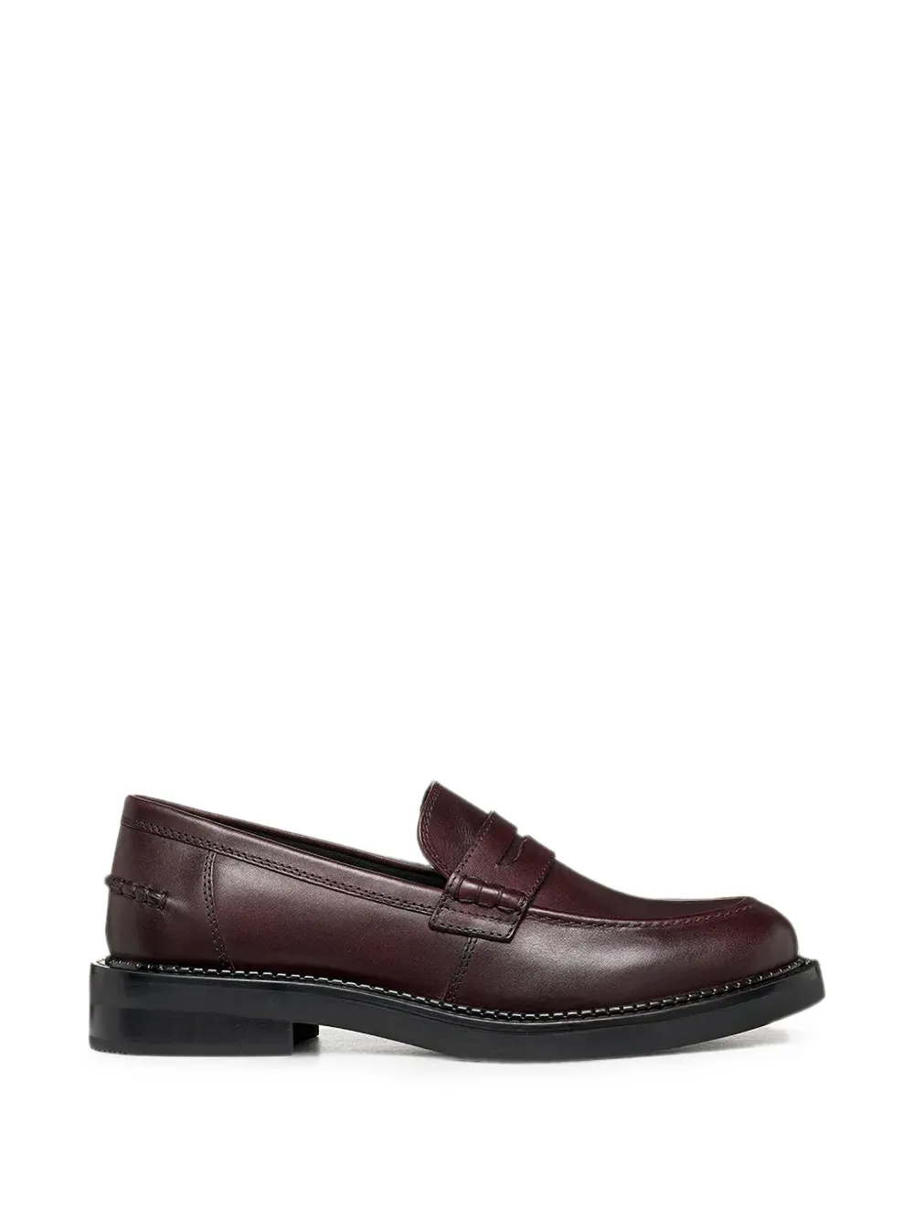 Geox leather penny loafers - Rosso