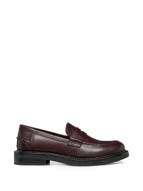 Geox leather penny loafers