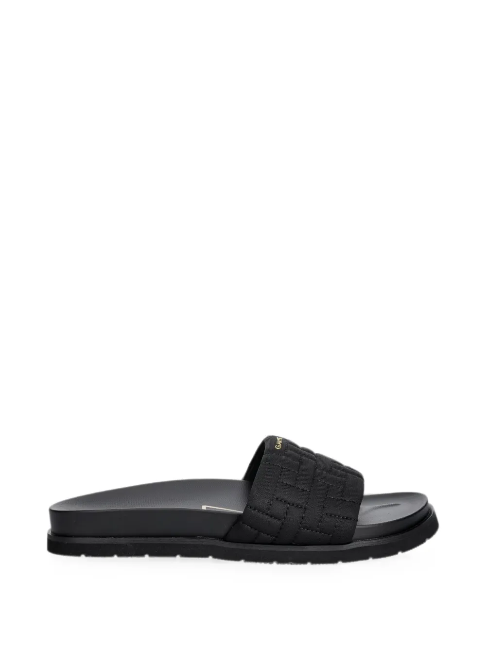 Gant quilted-strap slides Zwart