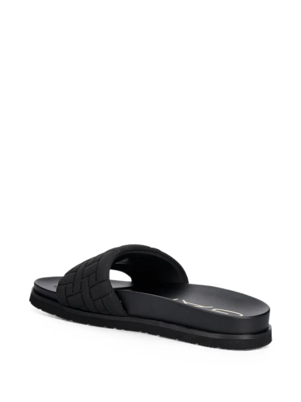 Gant quilted-strap slides Zwart