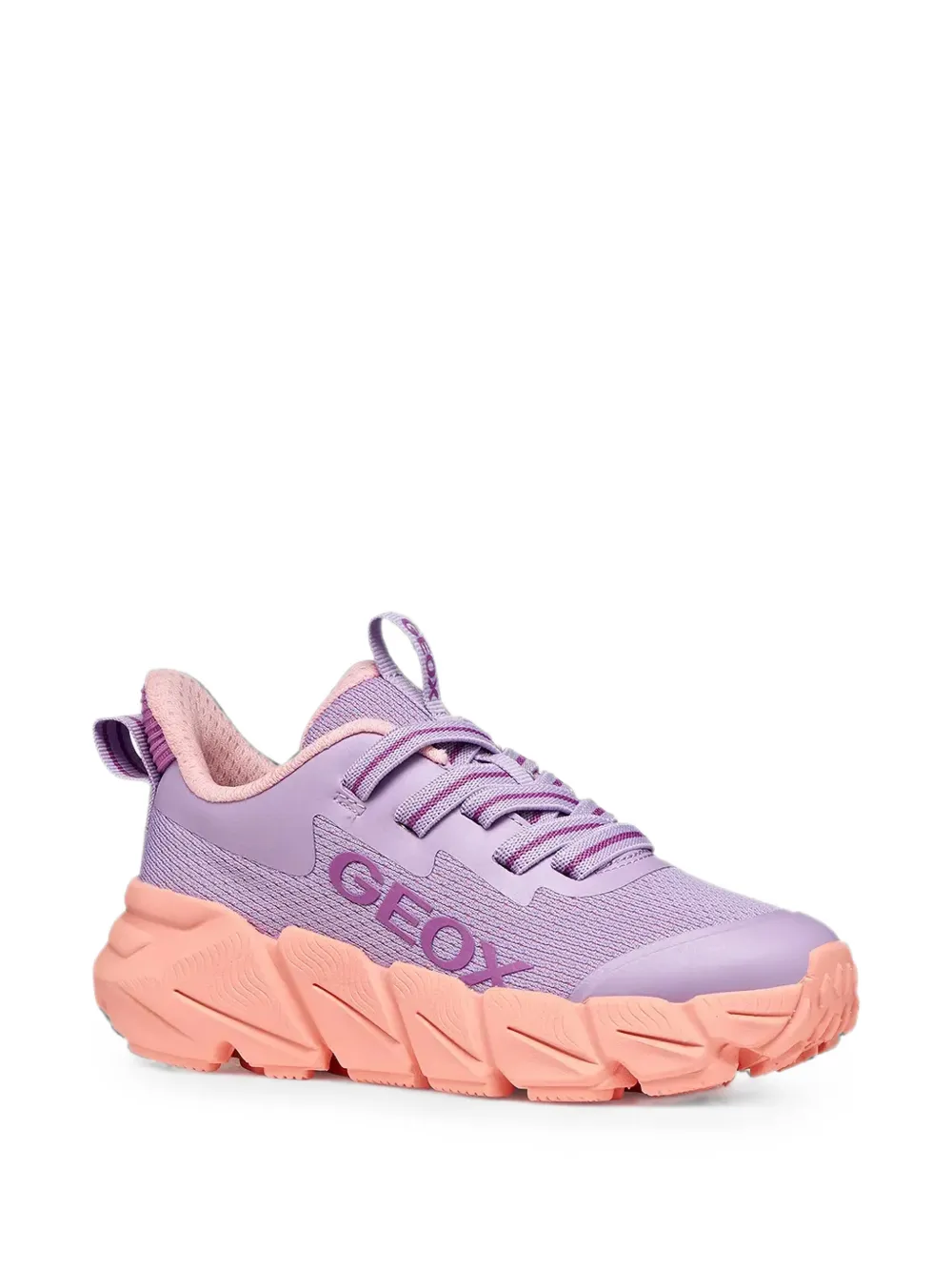 Geox Kids logo-print chunky sneakers Paars