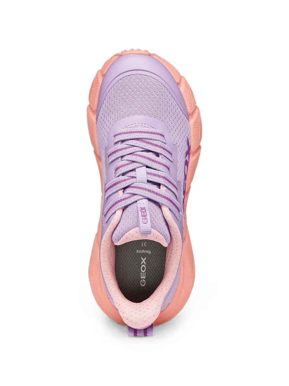 Geox Kids logo-print chunky sneakers Paars