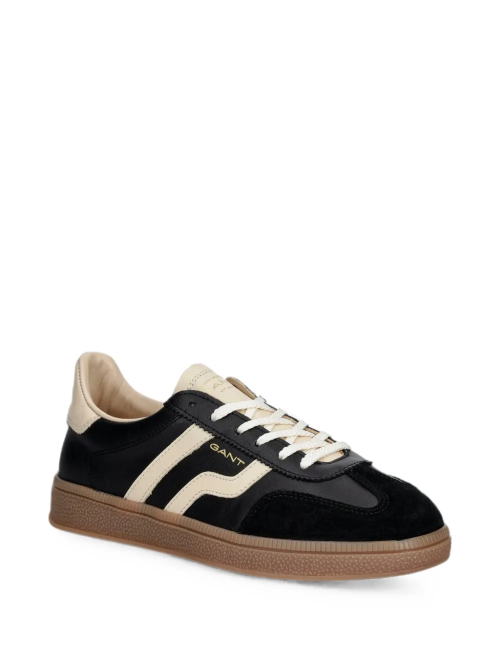 Gant leather-panelled sneakers Zwart