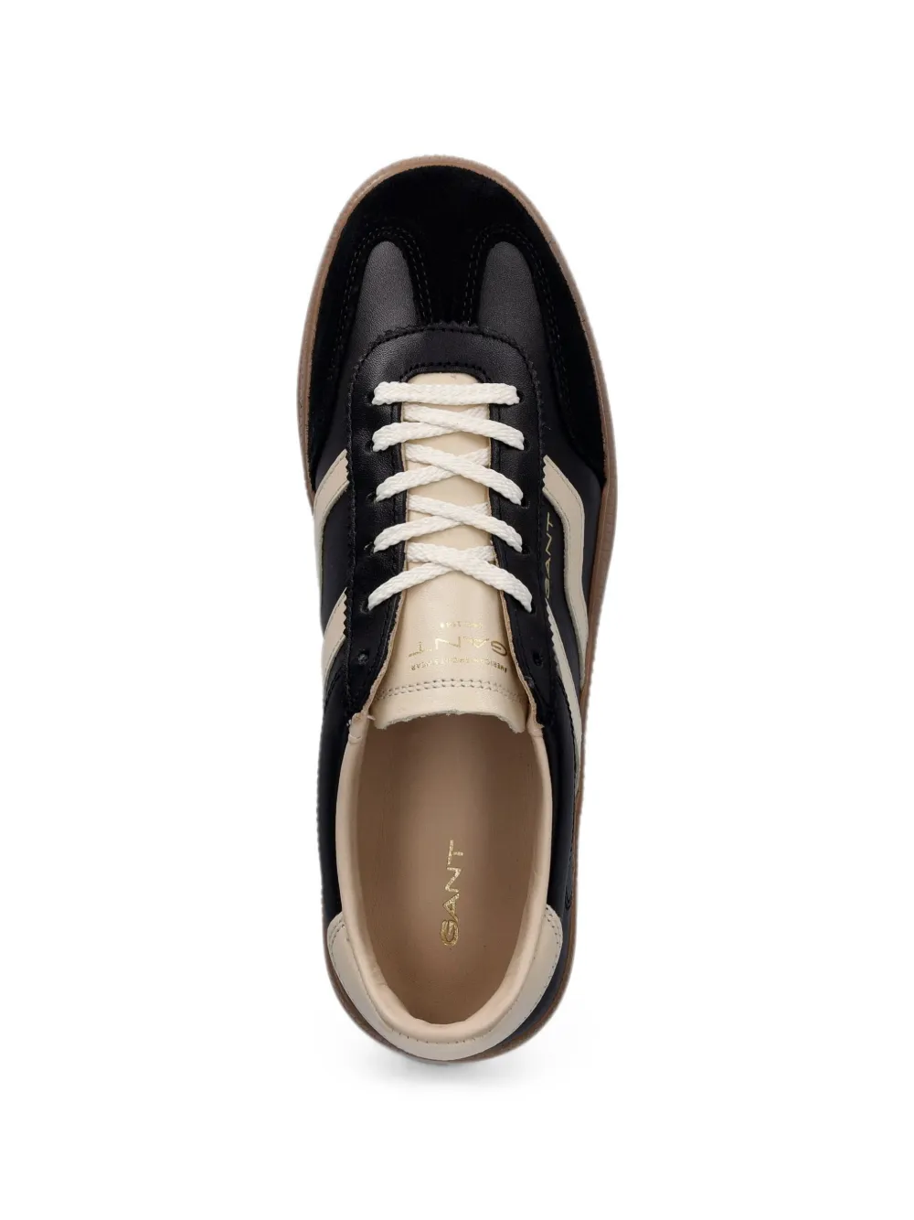 Gant leather-panelled sneakers Zwart