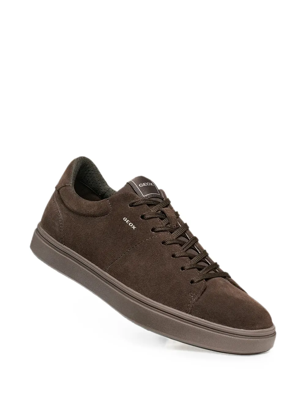 Geox Baltmoore logo-print suede sneakers Bruin