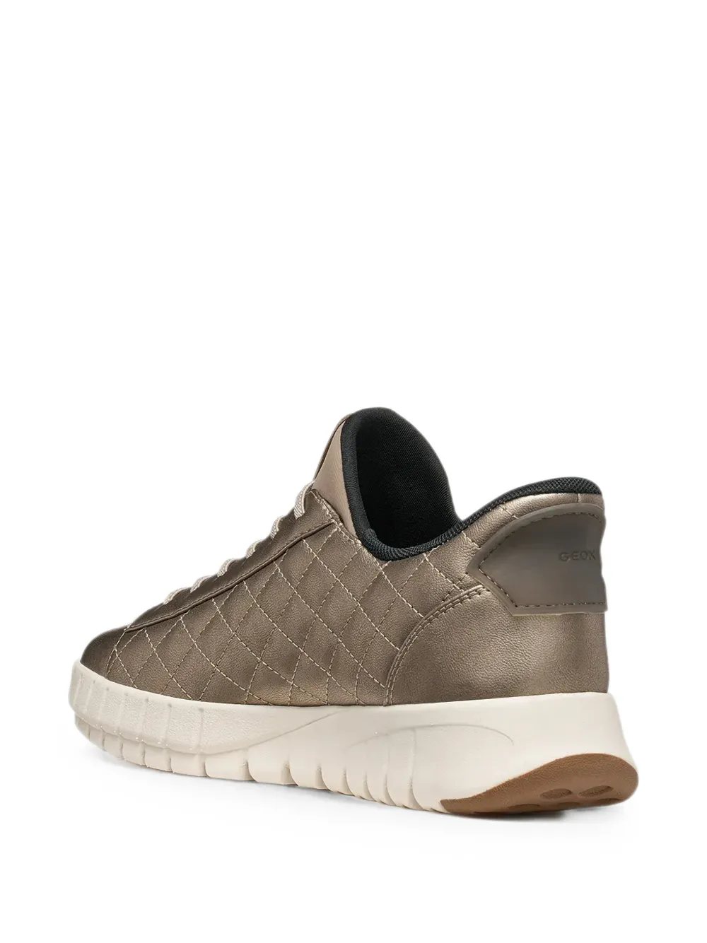 Geox quilted metallic sneakers Goud