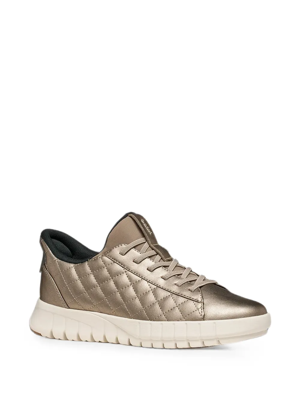 Geox quilted metallic sneakers Goud