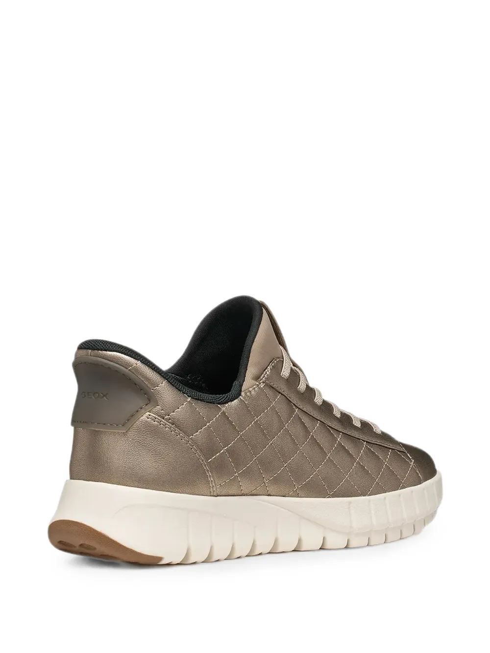 Geox quilted metallic sneakers Goud