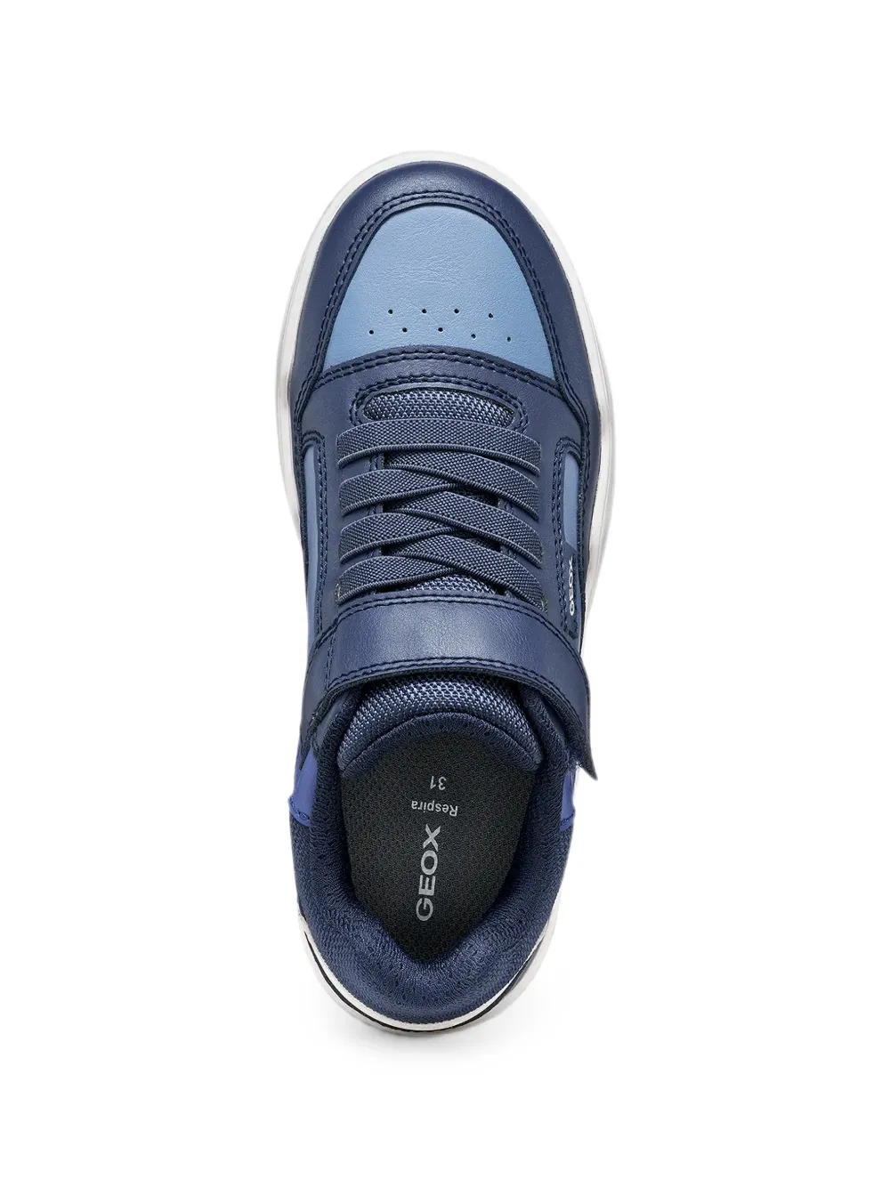 Geox Kids touch-strap panelled sneakers Blauw