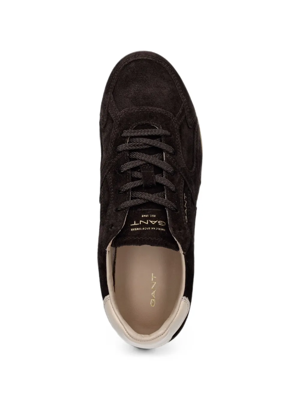 Gant suede contrast-heel sneakers Bruin