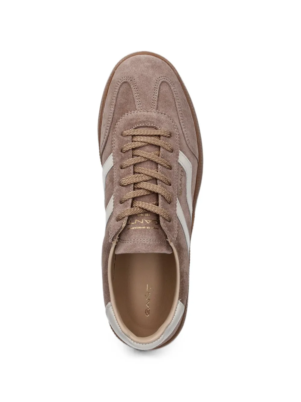 Gant logo-detail suede sneakers Bruin