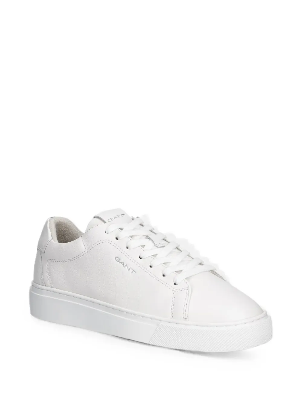 Gant logo-print leather sneakers Wit
