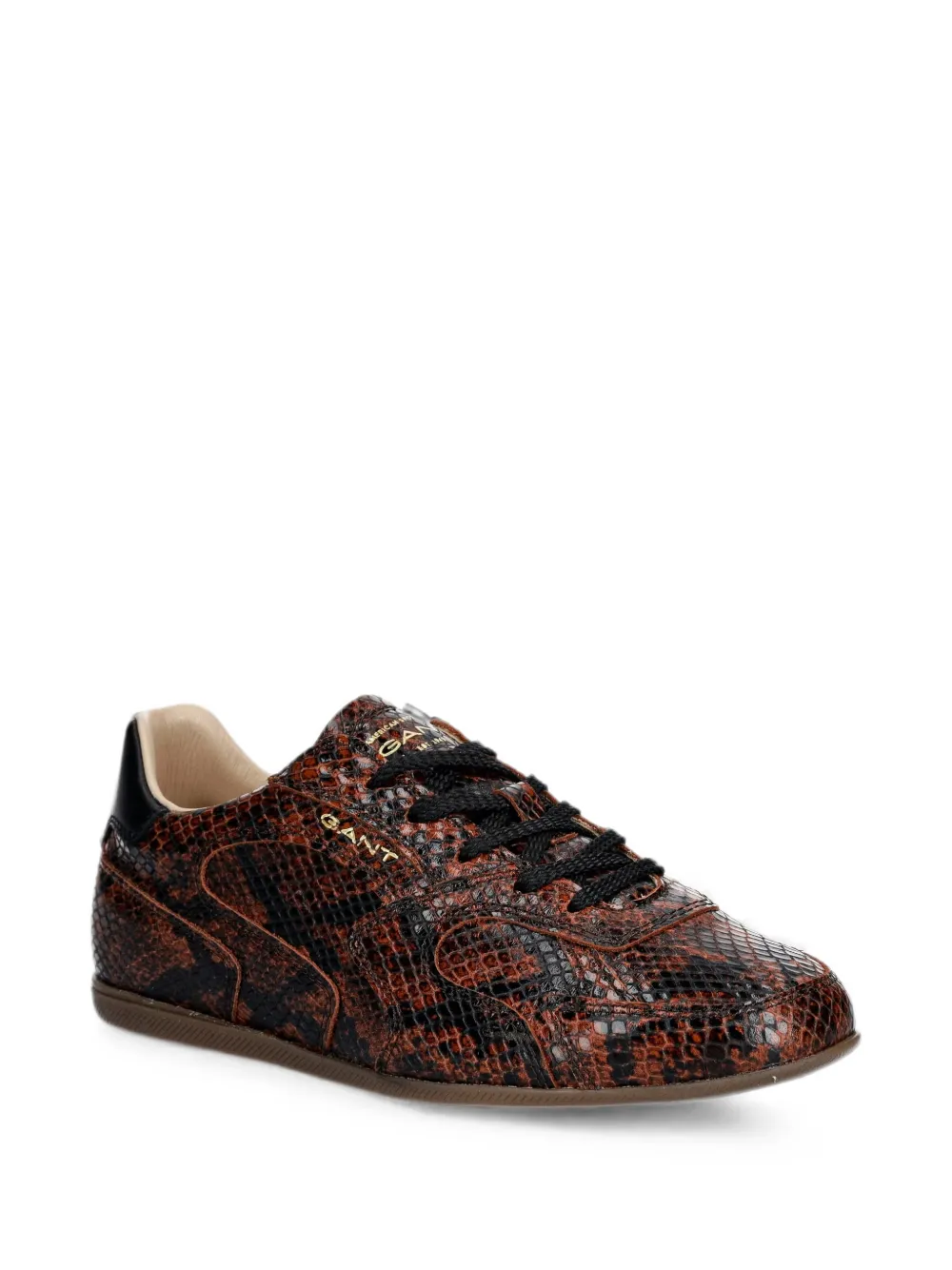 Gant snakeskin-effect lace-up sneakers Bruin